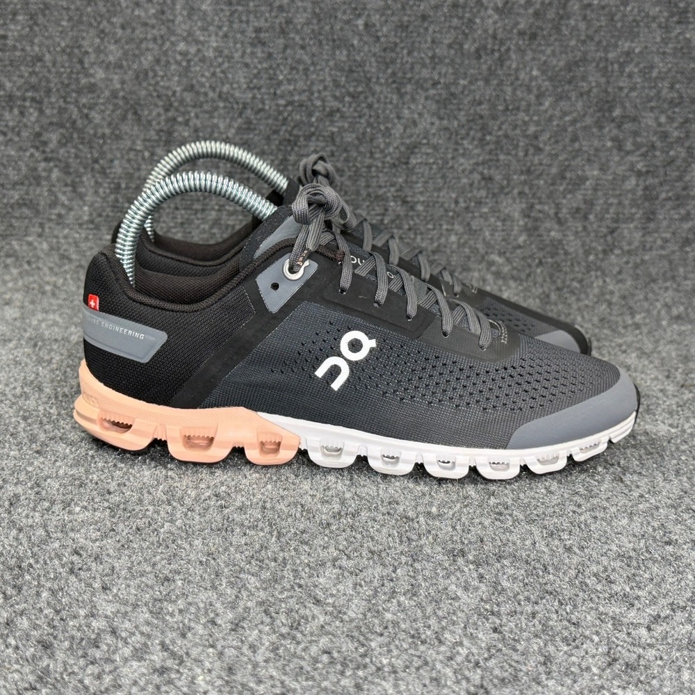 On Running Cloudflow 3.0 Shoe Womens 6 Rock Grey Rose Athletic Training Sneakers
